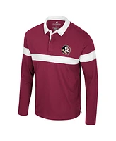 Colosseum Men's Garnet Florida State Seminoles Too Cool for School Long Sleeve Polo Shirt