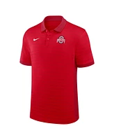 Nike Men's Scarlet Ohio State Buckeyes 2025 Early Season Coaches Sideline Victory Stripe Performance Polo Shirt