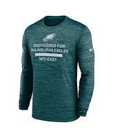 Nike Men's Midnight Green Philadelphia Eagles Sideline Velocity Performance Long Sleeve T-Shirt