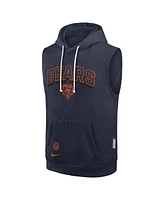 Nike Men's Navy Chicago Bears Sideline Performance Sleeveless Pullover Hoodie