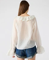 Steve Madden Women's Double-Ruffle Hampton Blouse