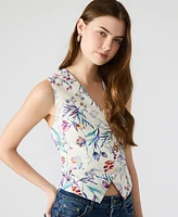 Steve Madden Women's Button-Front Floral Selene Vest