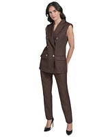 Calvin Klein Petite Double Breasted Sleeveless Blazer