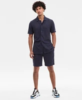 Karl Lagerfeld Paris Men's Open-Weave Jacquard Shirt