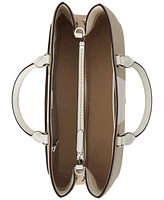 Lauren Ralph Lauren Two-Tone Leather Large Hanna Satchel
