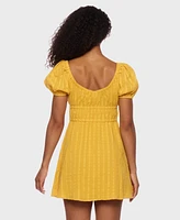 B Darlin Juniors' Short-Sleeve Fit & Flare Dress