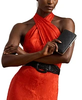 Lauren Ralph Lauren Woven Leather Small Franki Clutch