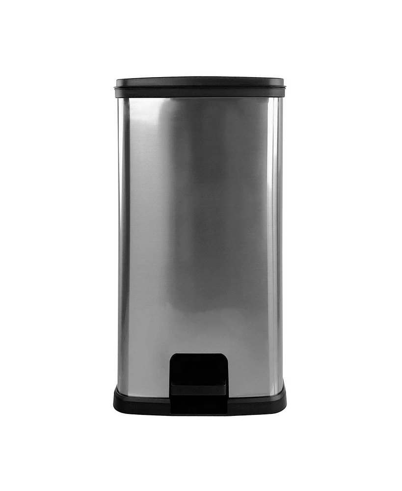 13.2 Gallon Trash Can, Plastic Rectangular Step Kitchen Trash Can
