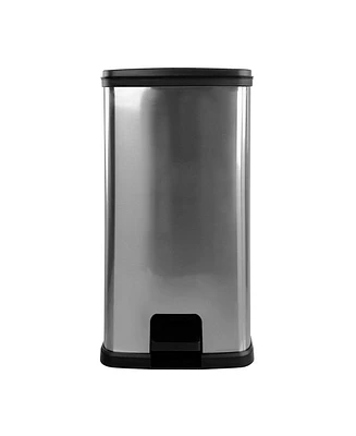 13.2 Gallon Trash Can, Plastic Rectangular Step Kitchen Trash Can