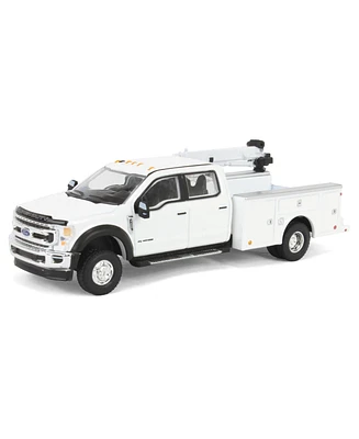 1/64 2020 F-450 Super Duty Dually Service Bed & Crane White Exclusive 51397-a