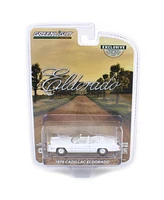 1/64 1976 Cadillac Eldorado Convertible w/ Bull Horns White Greenlight 30523