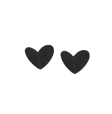 Sohi Women's Gold Heart Stud Earrings