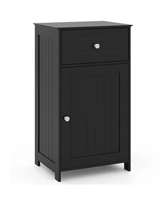 Slim Bathroom Storage Cabinet – Drawer, Single Door & Adjustable Shelf