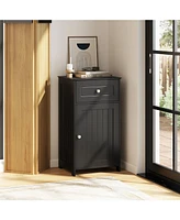 Slim Bathroom Storage Cabinet – Drawer, Single Door & Adjustable Shelf