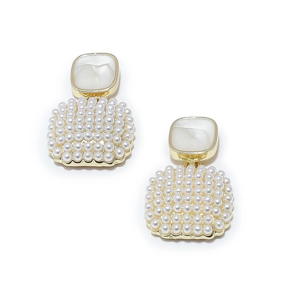 Sohi Women's Embellished Drop Earrings