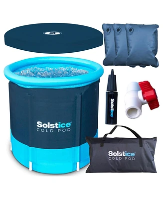 Solstice Cold Pod Plunge 84.5 Gallon Ice Bath Tub with Large Lid and Carry Bag