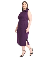 Maggy London Plus Sleeveless A-Line Dress
