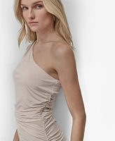 Dkny Women's Ruched One-Shoulder Sheath Knit Dress