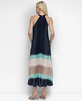 Dkny Women's Halter Sunray-Pleated Ombre Dress