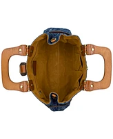 Patricia Nash Sancia Medium Denim Satchel