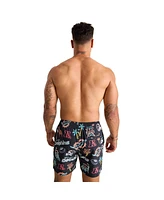 Chubbies Men's 5.5" Black Miami Dolphins The Neon Lined Classic Swim Trunks