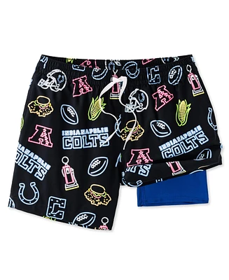 Chubbies Men's 5.5" Black Indianapolis Colts The Neon Lined Classic Swim Trunks