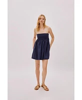 Labeca London Us Women's Mykonos Linen Strapless Dress