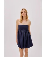 Labeca London Us Women's Mykonos Linen Strapless Dress