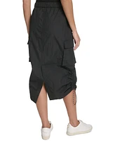 Starter Women's Solid-Color Pull-On Midi Cargo Skirt