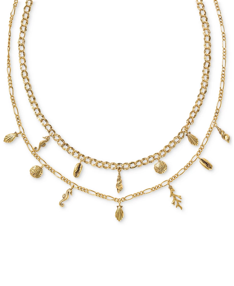 Kendra Scott Gold-Tone Alexa Multi Strand Necklace, 16-1/2" + 3" extender