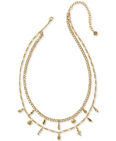 Kendra Scott Gold-Tone Alexa Multi Strand Necklace, 16-1/2" + 3" extender
