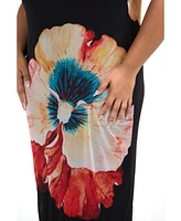 Fashion-szn Curve Plus Sleeveless Floral Print Dress