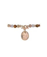 Rachel Rachel Roy Gold Tone and Brown Beaded 2pc Bracelet Set