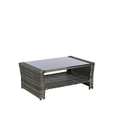 7 Piece Outdoor Patio Furniture Set 9 Seater