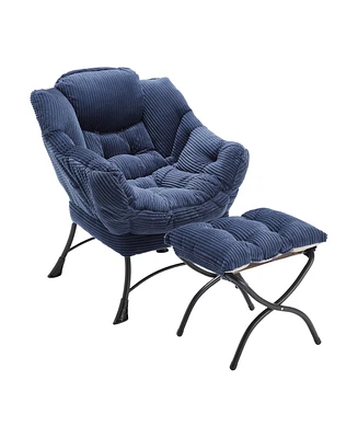 Mondawe Lounge Chair with Ottoman & Side Pocket