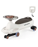 Wiggle Car with Hauling Rope Ride on Toy with Under-Seat Storage