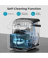 Cowsar Ice Maker Machine Countertop,26lbs/24Hrs,8 Bullet Ices in 6 mins,self Cleaning Portable Ice Maker with Selectable Ice Size & Touch Display, for