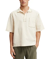 Cotton On Men's Box Fit Short Sleeve Polo Shirt
