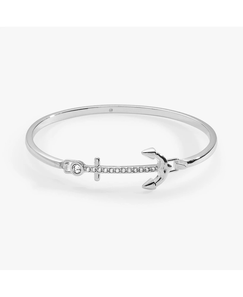 Alex and Ani Pave Anchor Tension Bangle