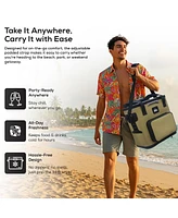 Quiksilver Coastal Collection 48-72H 5 Layer Insulated Zipperless Box Cooler with Adjustable Strap and Air Sealed Lid