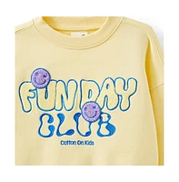 Cotton On Little Girls Sammy Oversized Crew