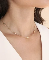 Ettika Oval Dome Baguette Crystal Chain Necklace