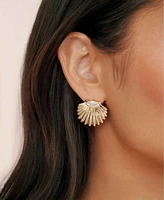 Ettika Santorini Shell Stud Earrings