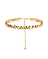 Ettika Oval Dome Baguette Chain Necklace
