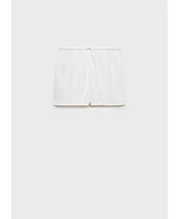 Mango Women's Plain Cotton Pajama Shorts