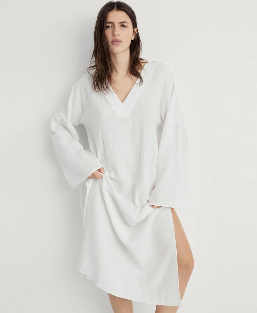Mango Women's Oversized Pajama Caftan