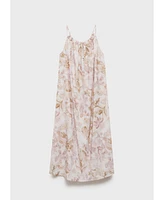 Mango Women's Floral Print Cotton Nightgown