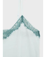 Mango Women's Lace-Trimmed Nightgown