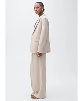 Mango Women's Straight-Fit Suit Pants