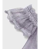 Mango Women's Overdyed Lace Cotton Nightdress